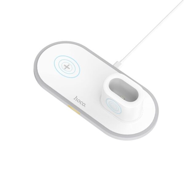 hoco-cw21-wisdom-3in1-wireless-charger-front Hoco CW21 Wisdom 3-in-1 wireless charger white