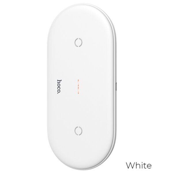 hoco-cw23-dual-power-wireless-fast-charger-white Hoco CW23 dual power wireless fast charger white