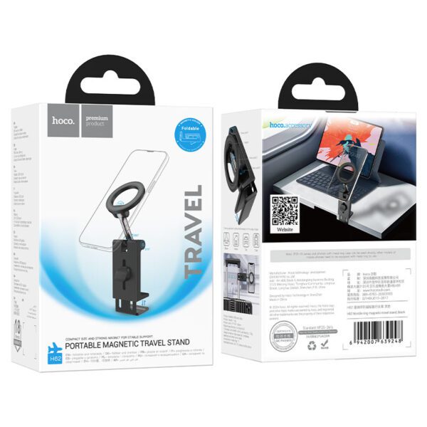 Hoco H62 Nimble ring magnetic travel stand black