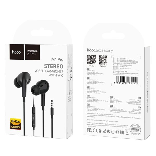 hoco-m1-pro-original-series-earphones-package-black Hoco M1 Original Series Earphones black