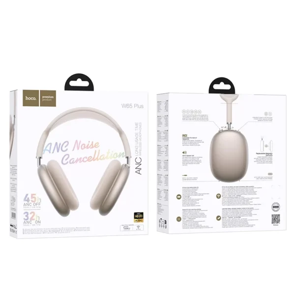 Hoco W65 Plus Happy ANC BT headphones star color
