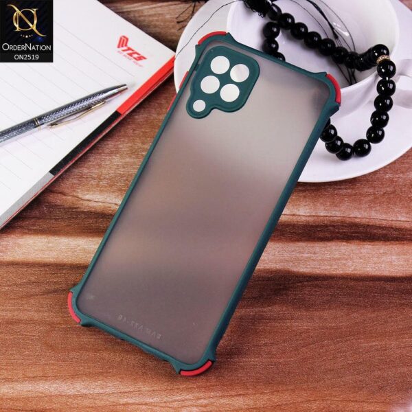 on2519-sama22-darkgreen Matte shadow series protective case for Galaxy A22 Dark Green