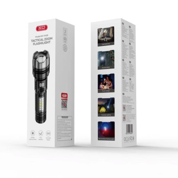 559156594_18028258439736379_1235468852438028699_n XO YH20 Digital Display Telescopic Zoom Red and Blue Strobe Light High-Intensity Flashlight 1200mAh