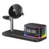 XO CX045 Smart TEC Semiconductor Cooling Qi 2.2 25W 5-in-1 Desktop Clock Stand Wireless Charger