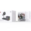 XO CX045 Smart TEC Semiconductor Cooling Qi 2.2 25W 5-in-1 Desktop Clock Stand Wireless Charger