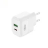 XO L137(EU) PD20W/QC18W (1USB-A+1USB-C) Fast Charger