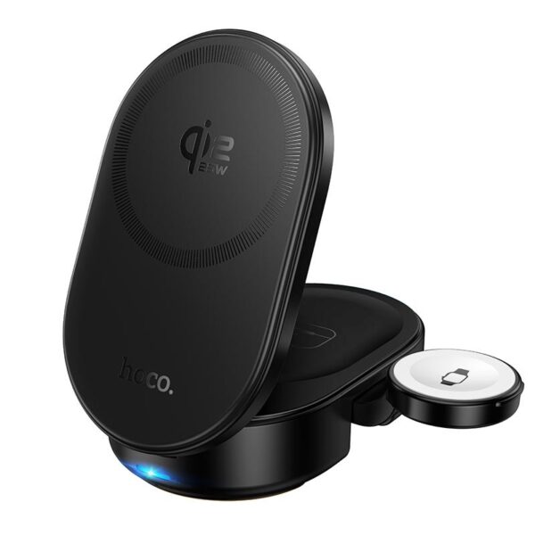 Hoco CQ23 Pole Qi2.2 3-in-1 magnetic wireless fast charger black