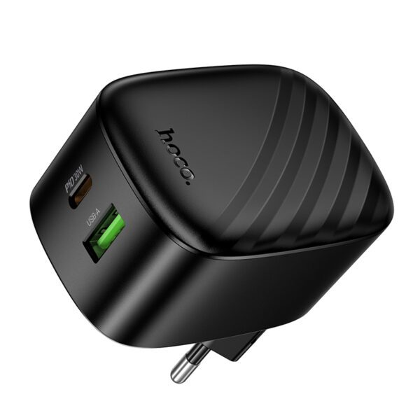 Hoco CS102A folding PD30W+QC3.0 charger(EU) black