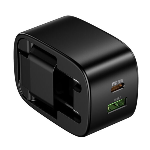 Hoco CS102A folding PD30W+QC3.0 charger(EU) black