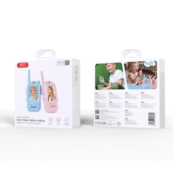 02-103305e0da XO DJJ02 Kids Video Walkie-Talkie Set (2-Pack in Blue/Pink) blue+pink