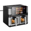 Hoco HJD85A 12L multi-function double-pot air fryer with large colorful screen(EU)(Russian version) black