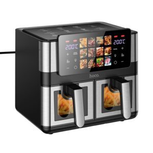 1 Hoco HJD85A 12L multi-function double-pot air fryer with large colorful screen(EU)(Russian version) black