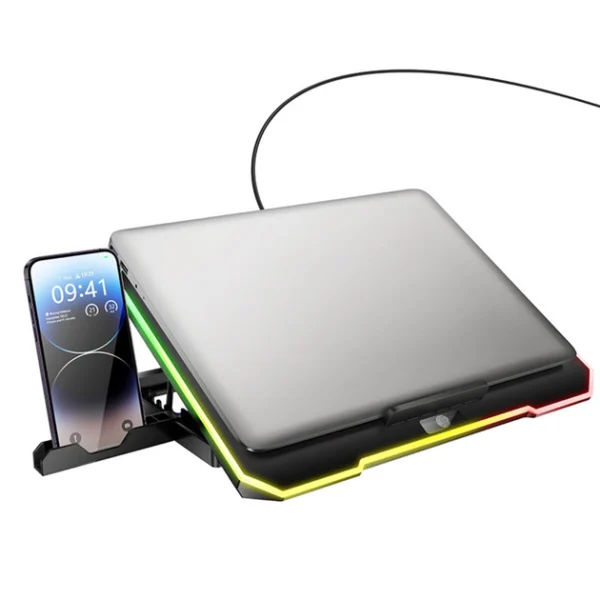 Hoco DH19 Cool RGB notebook cooling stand black