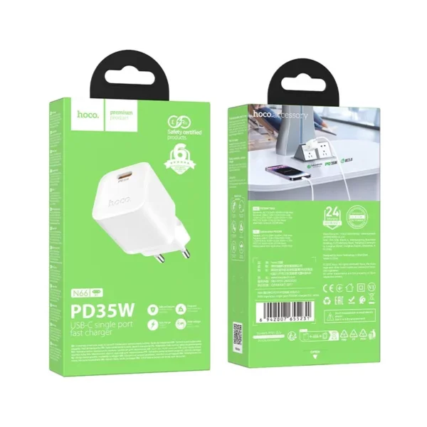 Hoco N66 Ingenious single port PD35W charger(EU) white