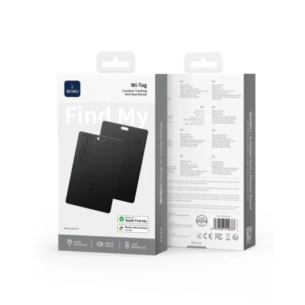 5_76228a8a-ee00-48e8-be17-3688340ae4c0 Wiwu Wi-Tag Location Tracking Anti-Loss Device WT-07 Black