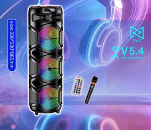 Kakusiga KK-8303 QIANYIN colorful light wireless speaker Black