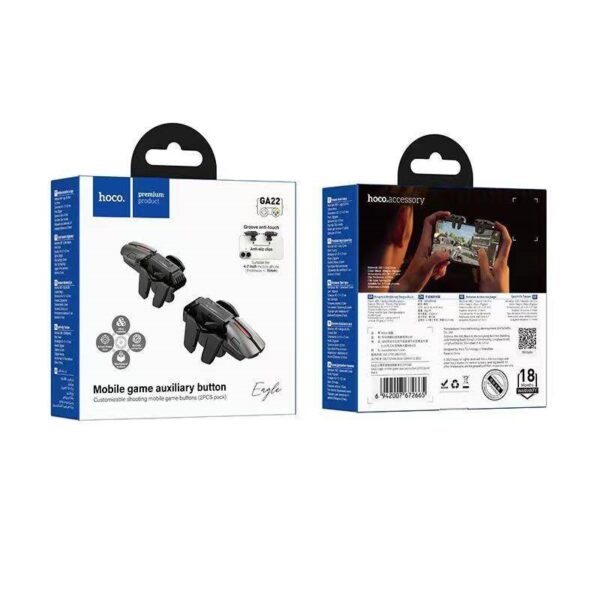 Hoco GA22 Eagle mobile game auxiliary button(2PCS pack) black