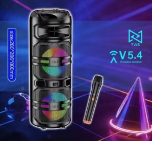 Kakusiga KK-8215 QUANSHENG dual 8-inch color wireless speakers Black