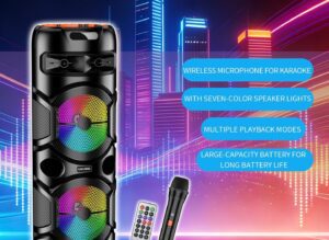 Kakusiga KK-8216 LINGXING colorful light wireless speaker Black