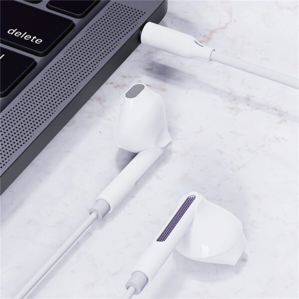 AceFast L14 3.5mm semi-in-ear wired earphones with mic,white