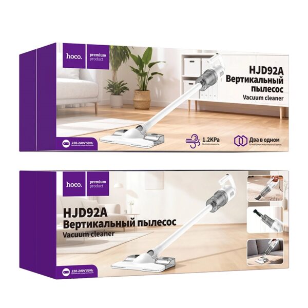 9 Hoco HJD92A handheld vacuum cleaner(EU)(Russian version) white