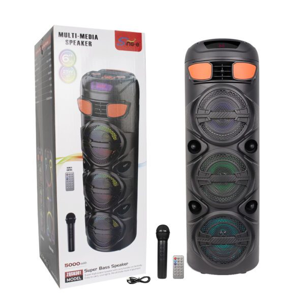 Sing-e ZQS6301 RGB Party Triple Speaker 6,5 inch 30W Black