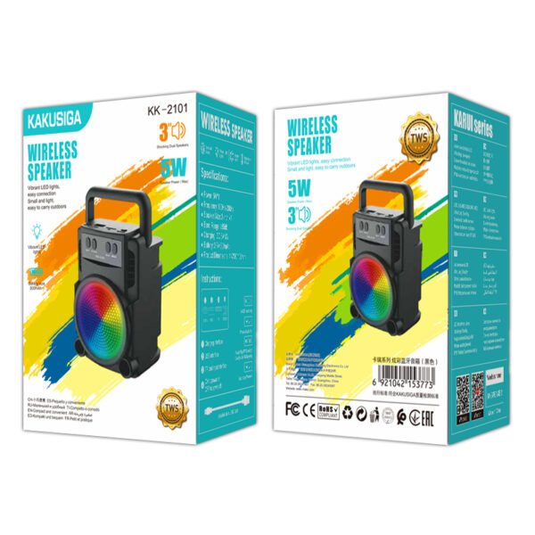 H97098311b85d4e7e92dcf2c7332f3cfev Kakusiga KK-2101 KARUI colorful LED wireless speaker Black