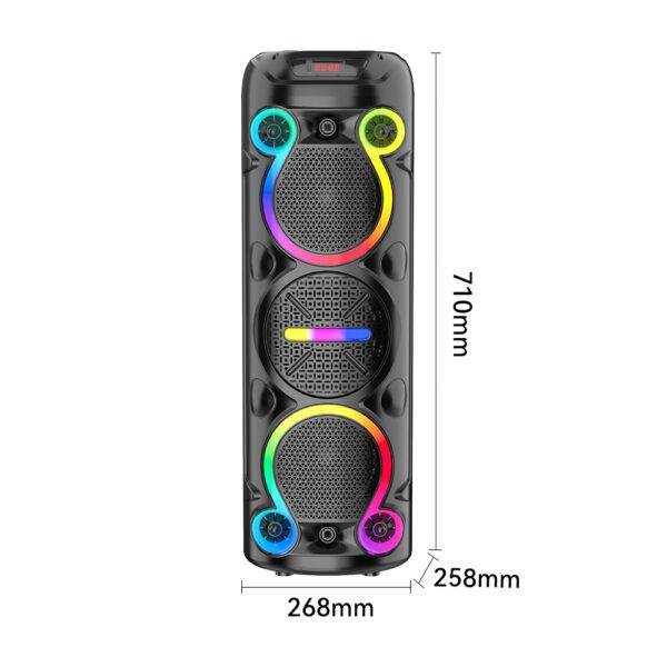 H9ed95a5859804baabbb75c1c23763acdK Sing-e ZQS6302 RGB Party Triple Speaker 6,5 inch 30W Black