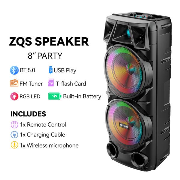 Sing-e ZQS8210 RGB Party Dual Speaker 30W Black