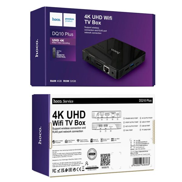 Hoco DQ10 Plus Navio WiFi HD TV box(EU) black