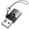 Hoco UA46B Victory USB male to Type-C female adapter metal gray