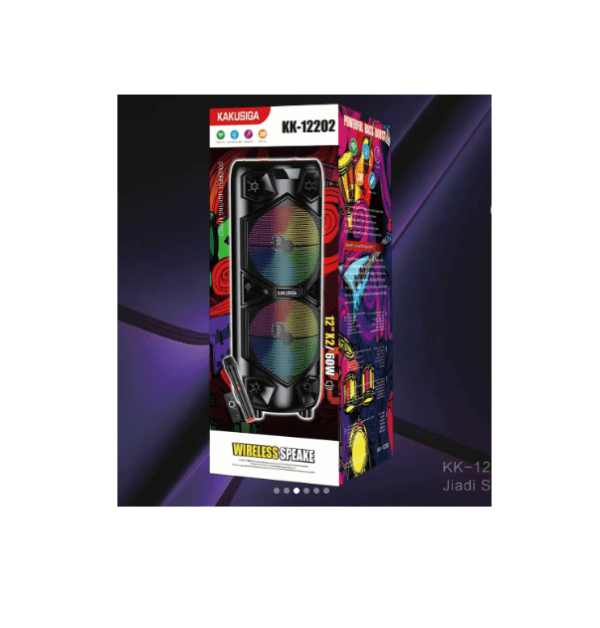 Kakusiga KK-12202 JIADI flame lamp wireless speaker Black