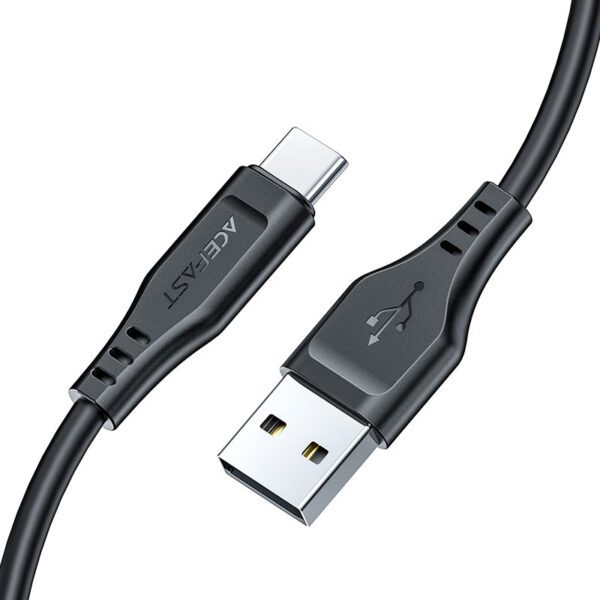 AceFast C3-04 USB-A to USB-C TPE charging data cable,black