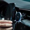 AceFast D3 magnetic wireless charging car holder,silver