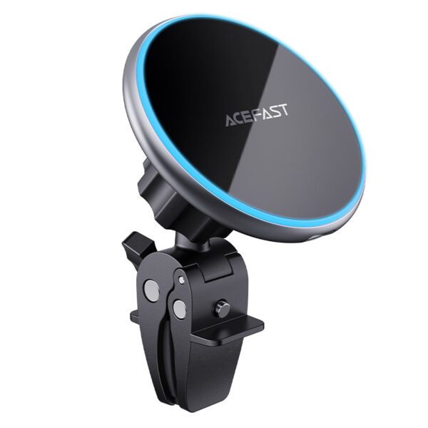 AceFast D3 magnetic wireless charging car holder,silver
