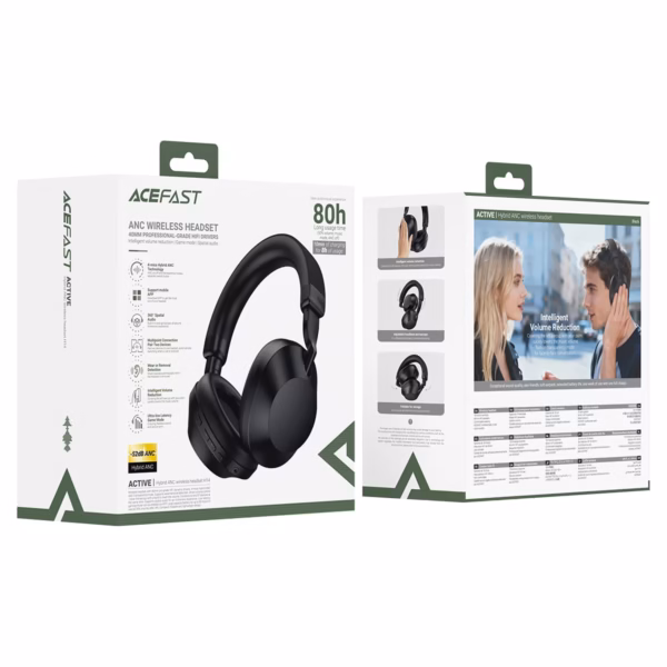 AceFast H14 hybrid ANC wireless headset,black