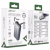 AceFast M32 PD35W fast charging power bank with telescopic cable 10000mAh,metal gray