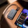 AceFast M34 PD45W fast charging power bank with telescopic cable 20000mAh,metal gray