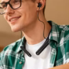 AceFast N8 neck hanging wireless earphones,black