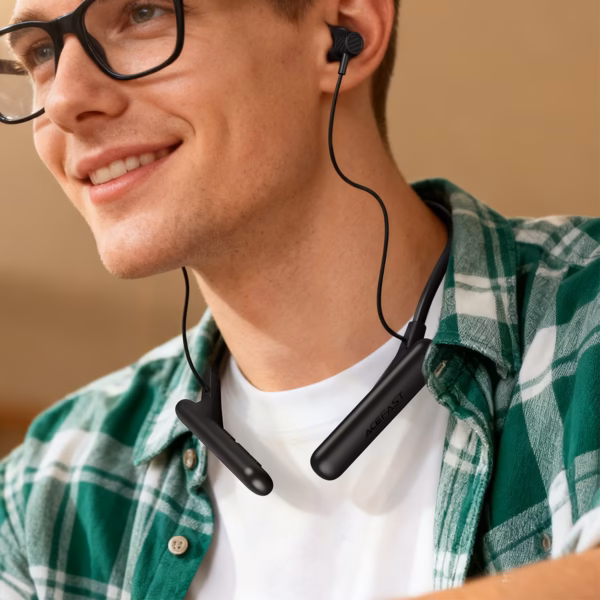 AceFast N8 neck hanging wireless earphones,black