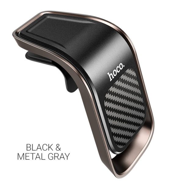 Hoco CA74 Universe air outlet magnetic car holder black＆metal gray