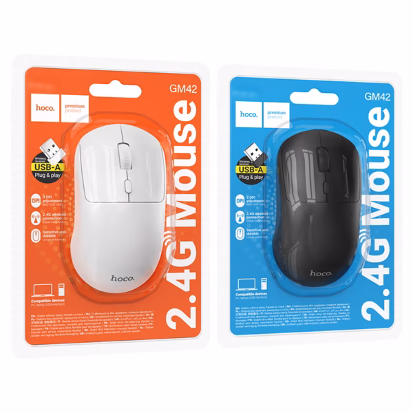 Hoco GM42 Platino 2.4G wireless mouse black