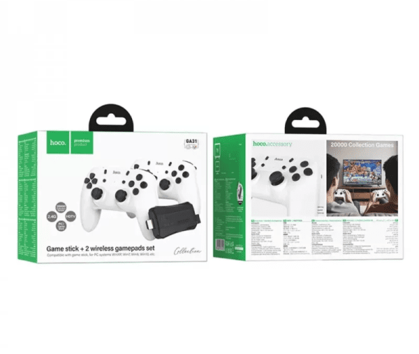 Hoco GA31 Collection game box+two wireless gamepads set white