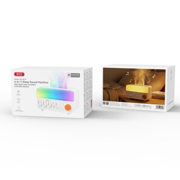 XO HF15 4-in-1 Multi-Function Humidifier (Sleep Sound Machine & Wireless Speaker & Ambient Light & Aromatherapy Humidifier) white