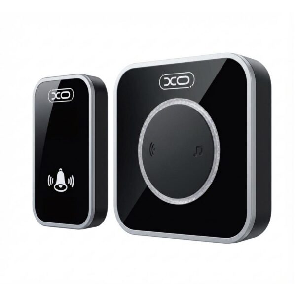 XO SF11 EU Standard Multicolour Flashing Wireless Doorbell One-to-One System (Transmitter + Chime) Black