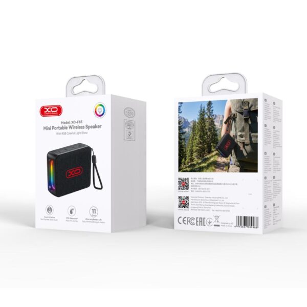 XO F85 Boombox RGB Speaker With Colorful RGB Light (Supports USB flash drives/TF cards) black