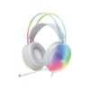 XO GE11 Colorful RGB Gaming Headset with Microphone (USB + 3.5mm, Adapter) White