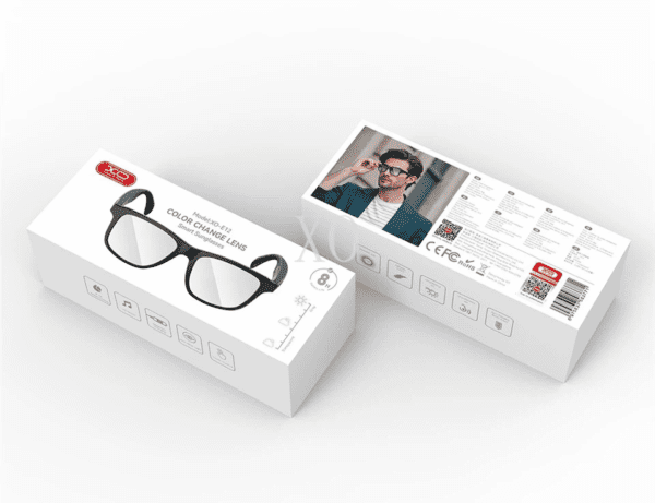 XO E12 Smart Audio Eyewear Discolouring Anti-Blu-ray Lens Black