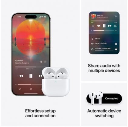 Apple AirPods 4 without Active Noise Cancellation